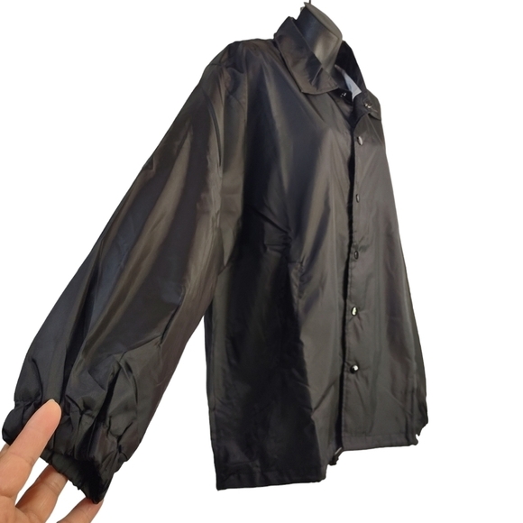 First Class Men's Black 100% Nylon Windbreaker Jacket Size M NWT - Picture 6 of 10